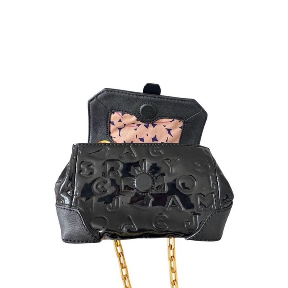 Marc Jacobs Black Patent Mini Bag with Gold Chain - Picture 4 of 10